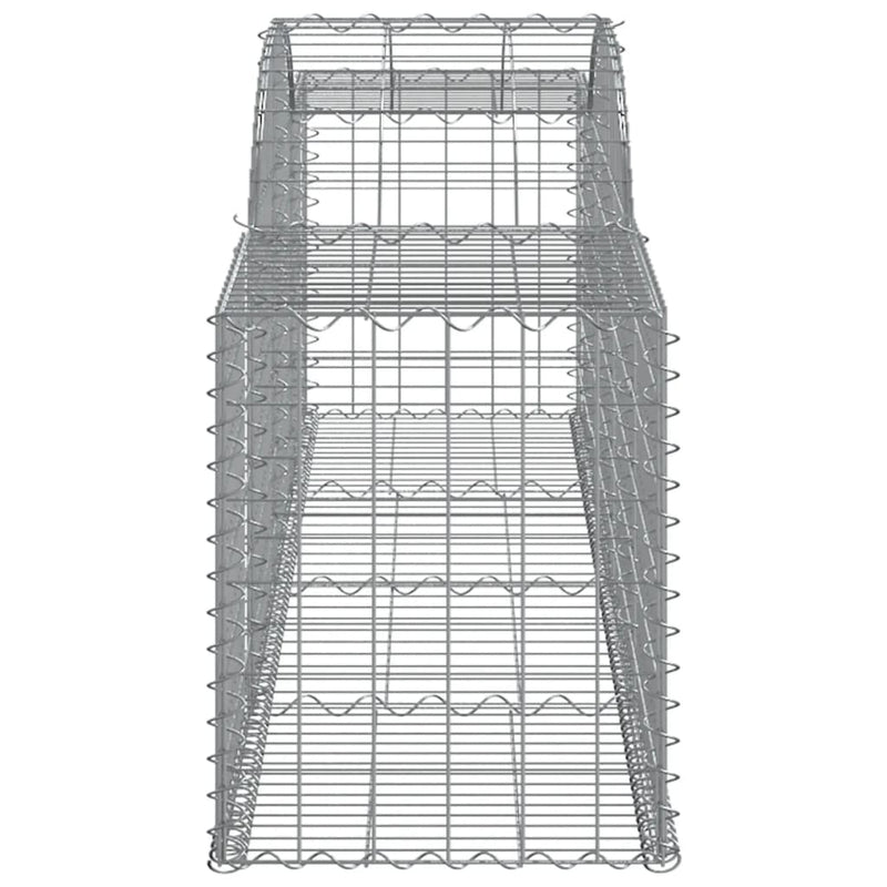 vidaXL 5 db íves horganyzott vas gabion kosár 300x50x60/80 cm