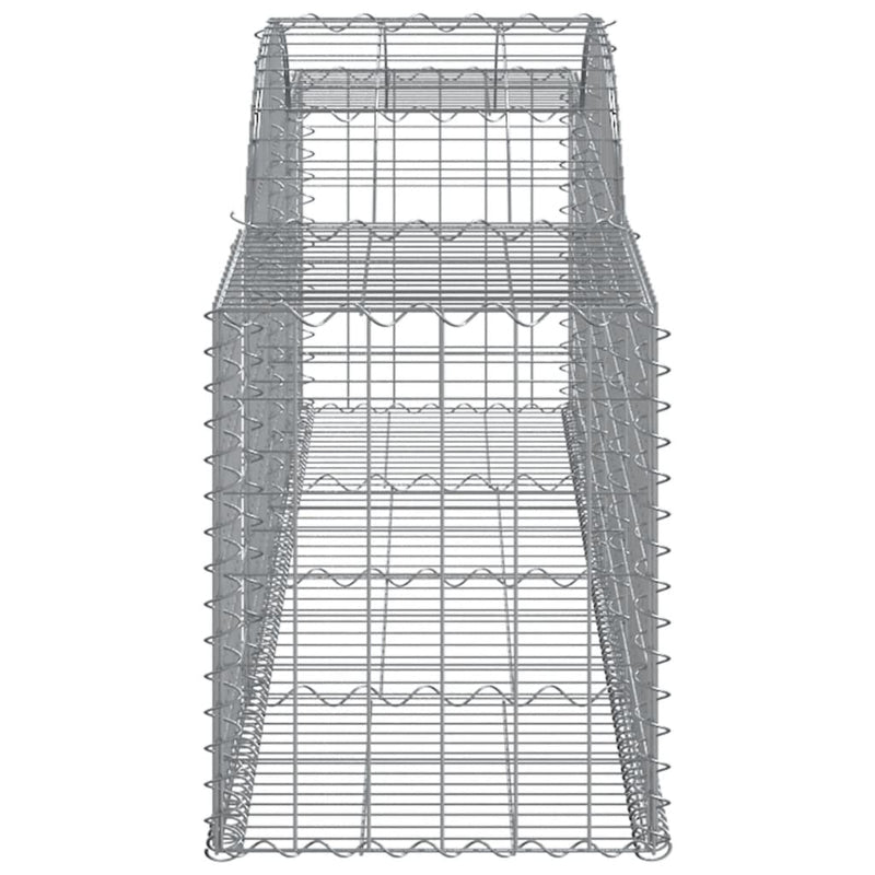 vidaXL 7 db íves horganyzott vas gabion kosár 300x50x60/80 cm