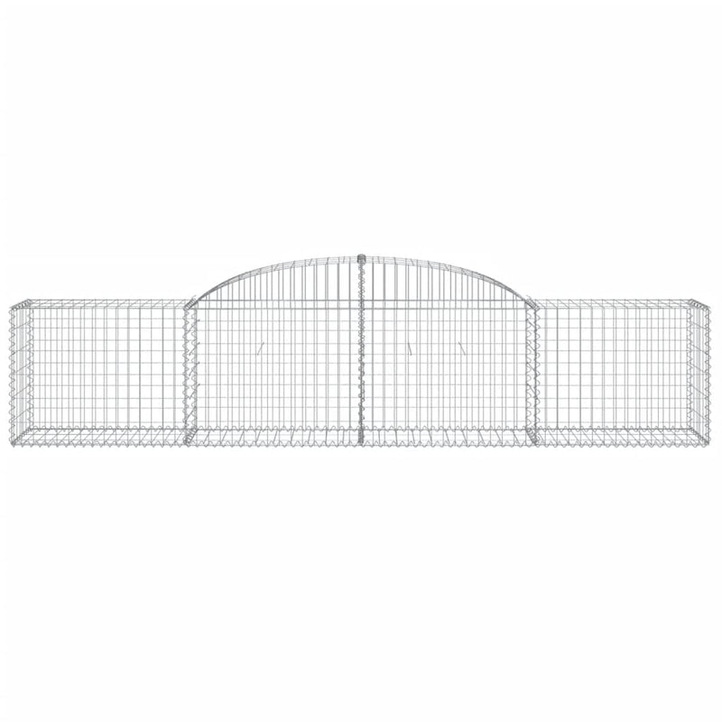 vidaXL 13 db íves horganyzott vas gabion kosár 300x50x60/80 cm