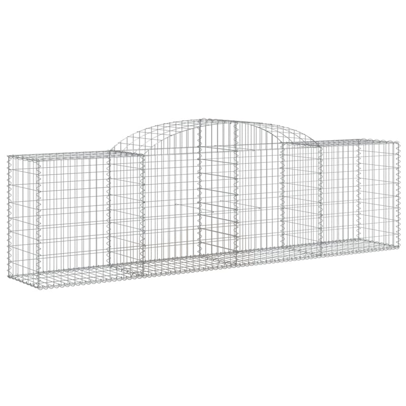 vidaXL 3 db íves horganyzott vas gabion kosár 300x50x80/100 cm