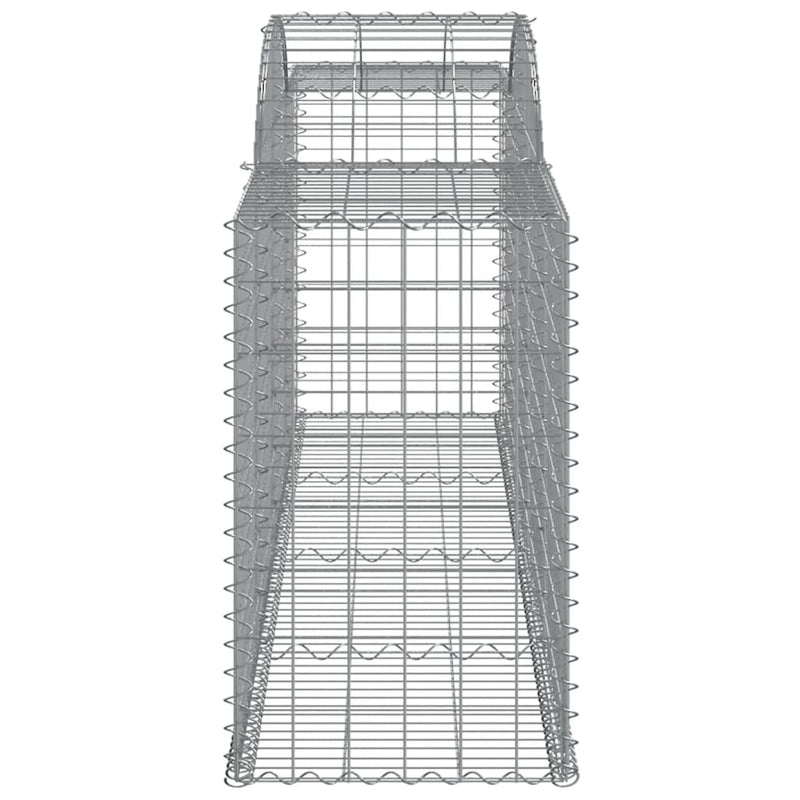 vidaXL 7 db íves horganyzott vas gabion kosár 300x50x80/100 cm