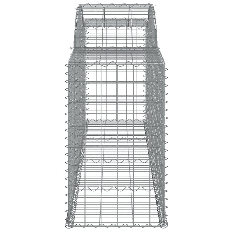 vidaXL 13 db íves horganyzott vas gabion kosár 300x50x80/100 cm