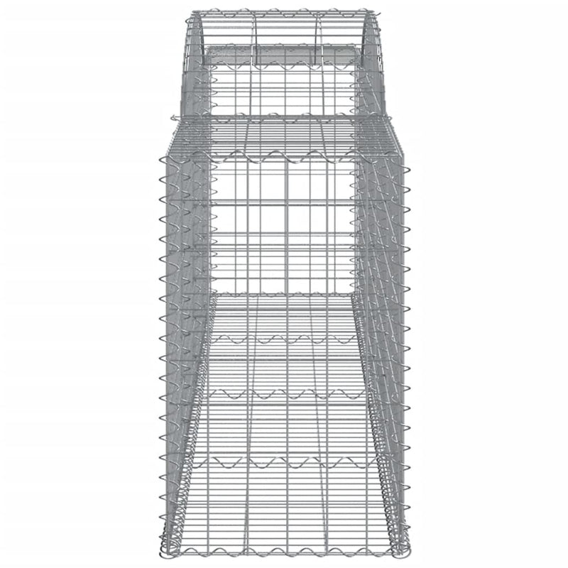 vidaXL 17 db íves horganyzott vas gabion kosár 300x50x80/100 cm