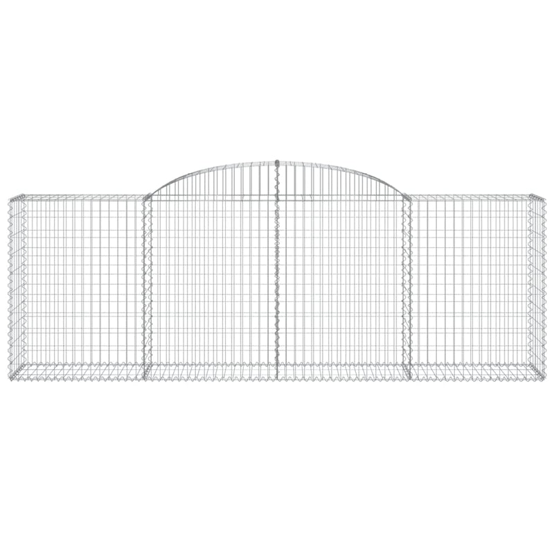 vidaXL 3 db íves horganyzott vas gabion kosár 300 x 50 x 100/120 cm