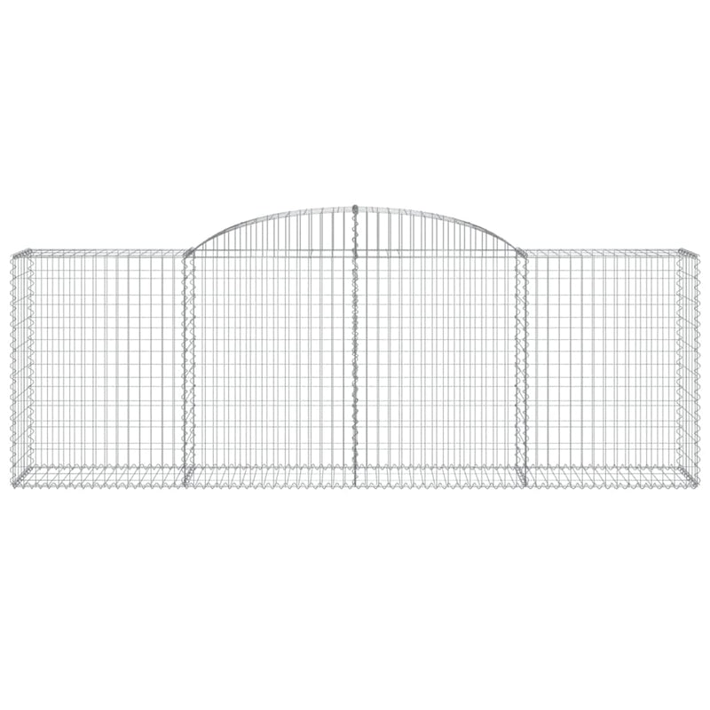 vidaXL 11 db íves horganyzott vas gabion kosár 300 x 50 x 100/120 cm