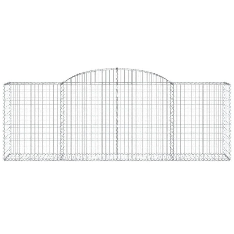 vidaXL 17 db íves horganyzott vas gabion kosár 300 x 50 x 100/120 cm