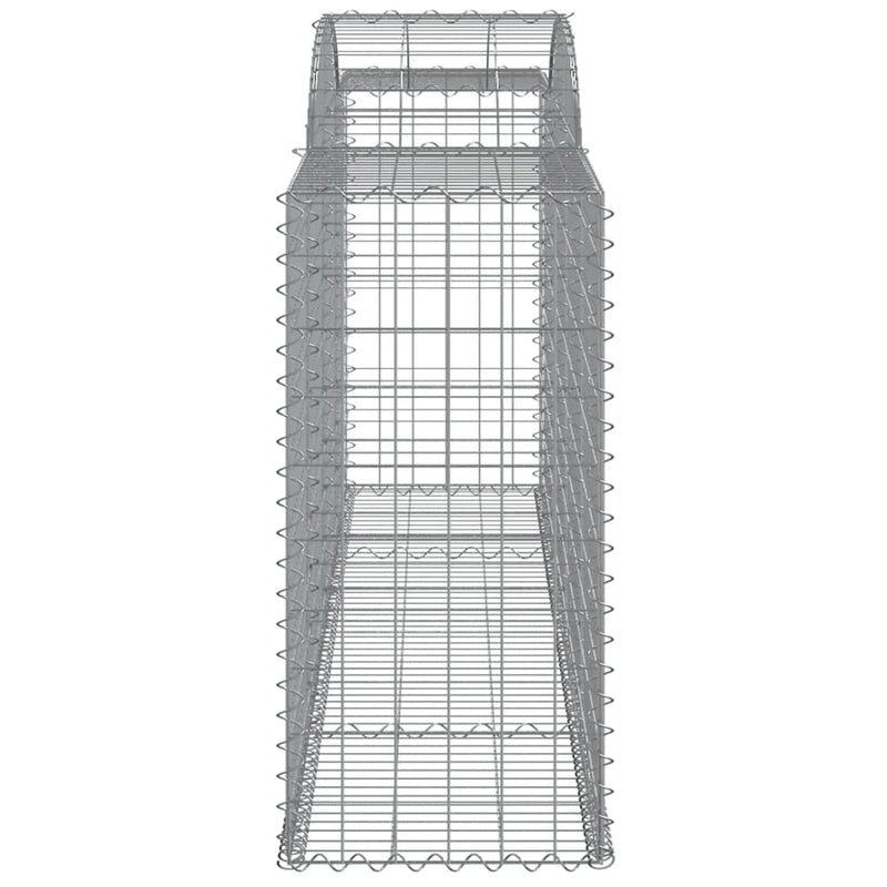 vidaXL 17 db íves horganyzott vas gabion kosár 300 x 50 x 100/120 cm