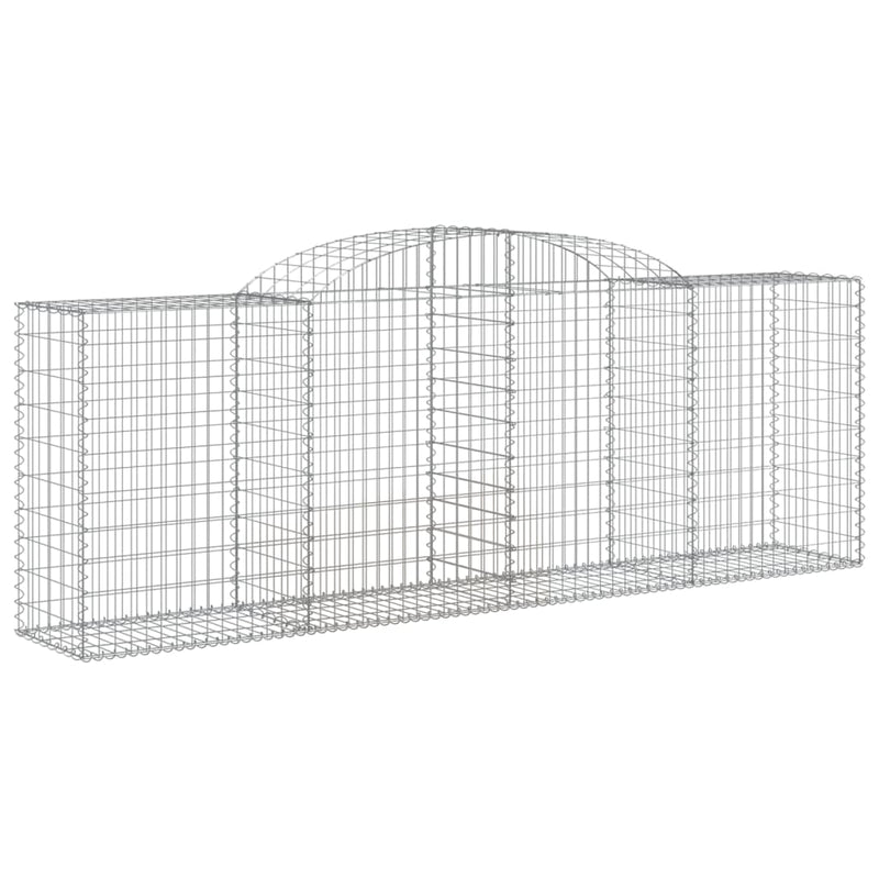 vidaXL 25 db íves horganyzott vas gabion kosár 300 x 50 x 100/120 cm