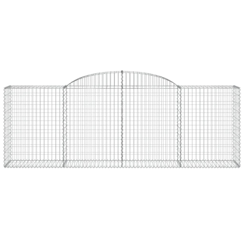 vidaXL 25 db íves horganyzott vas gabion kosár 300 x 50 x 100/120 cm