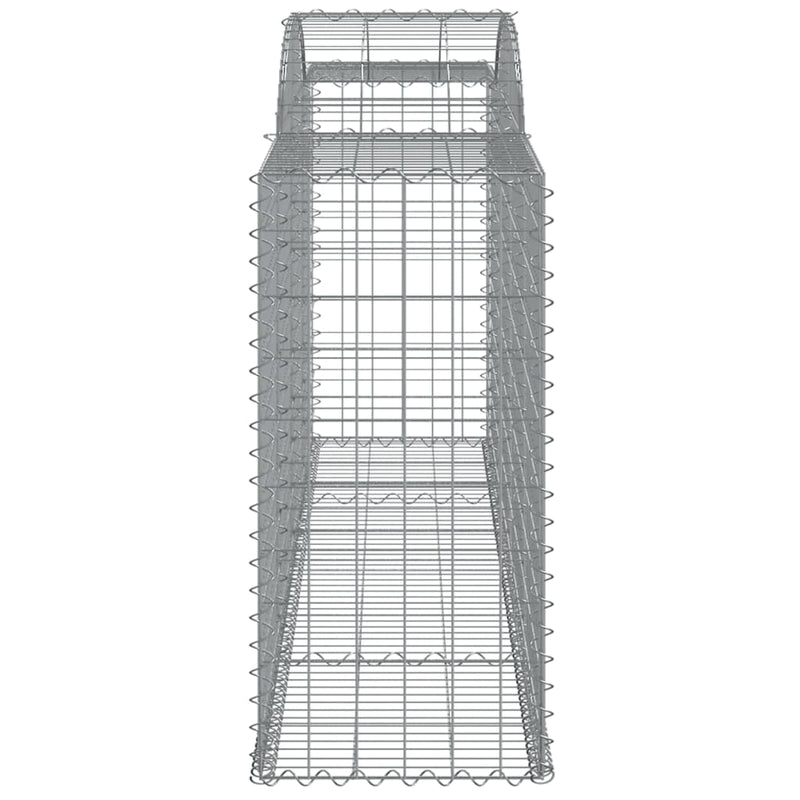 vidaXL 25 db íves horganyzott vas gabion kosár 300 x 50 x 100/120 cm