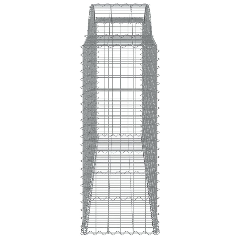 vidaXL 3 db íves horganyzott vas gabion kosár 300x50x120/140 cm