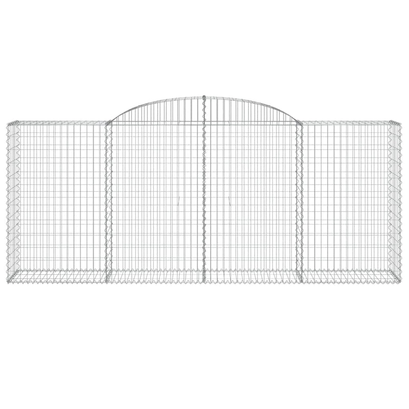 vidaXL 11 db íves horganyzott vas gabion kosár 300x50x120/140 cm