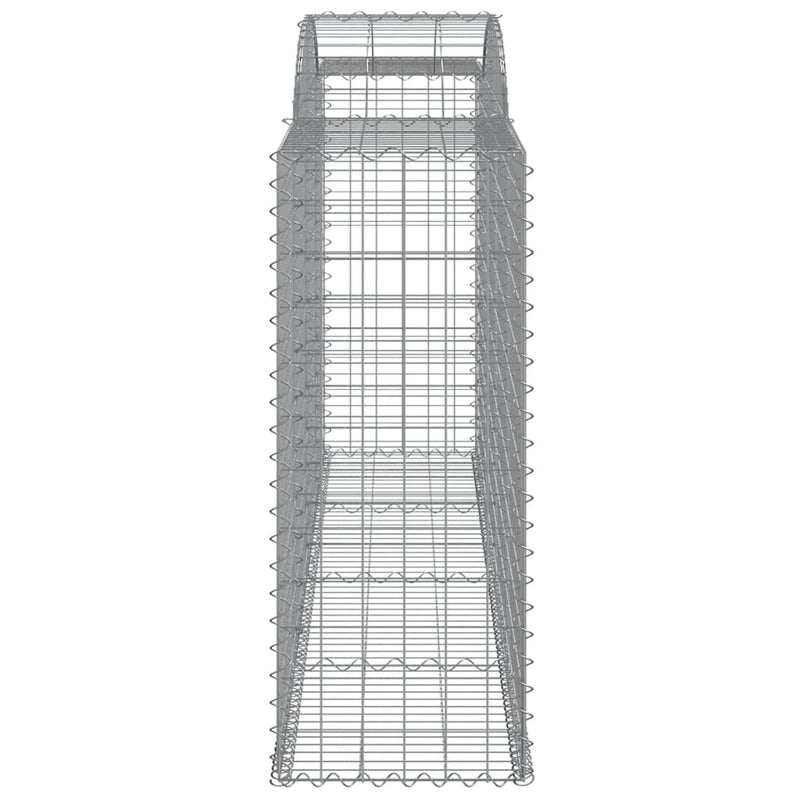 vidaXL 11 db íves horganyzott vas gabion kosár 300x50x120/140 cm