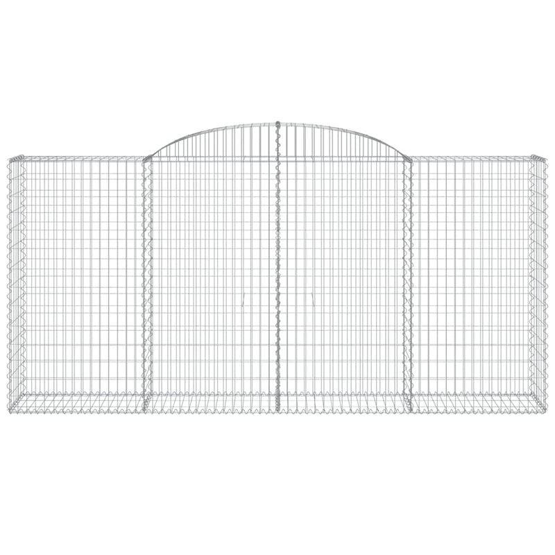vidaXL 3 db íves horganyzott vas gabion kosár 300x50x140/160 cm