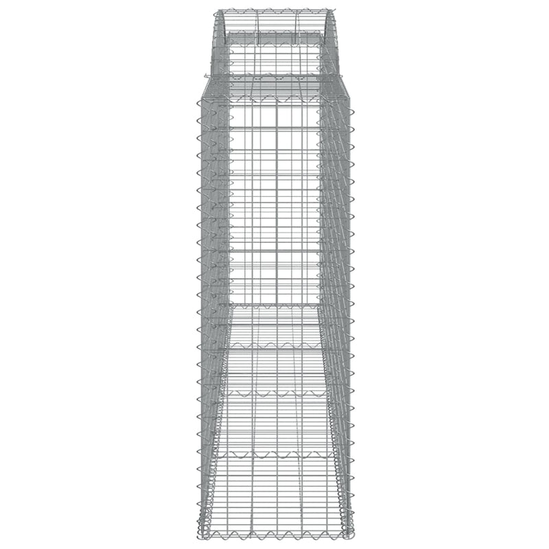 vidaXL 5 db íves horganyzott vas gabion kosár 300x50x140/160 cm
