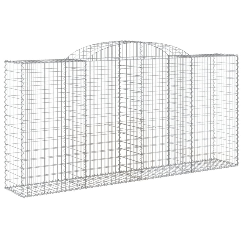 vidaXL 13 db íves horganyzott vas gabion kosár 300x50x140/160 cm