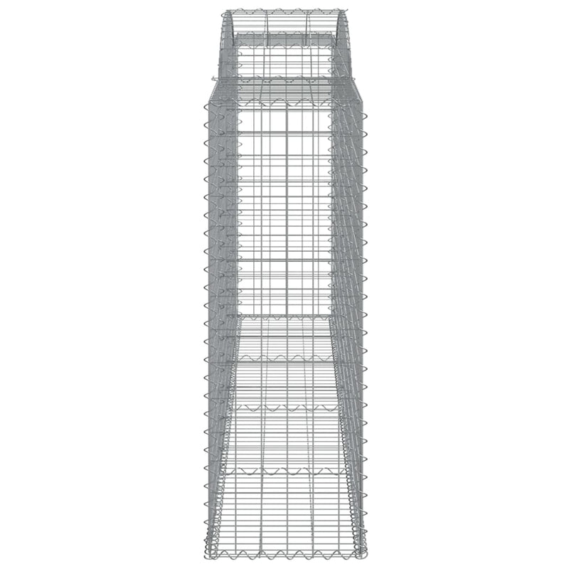 vidaXL 15 db íves horganyzott vas gabion kosár 300x50x140/160 cm