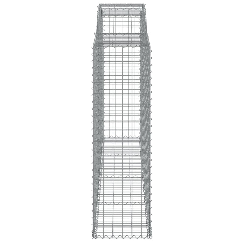 vidaXL 7 db íves horganyzott vas gabion kosár 300x50x160/180 cm