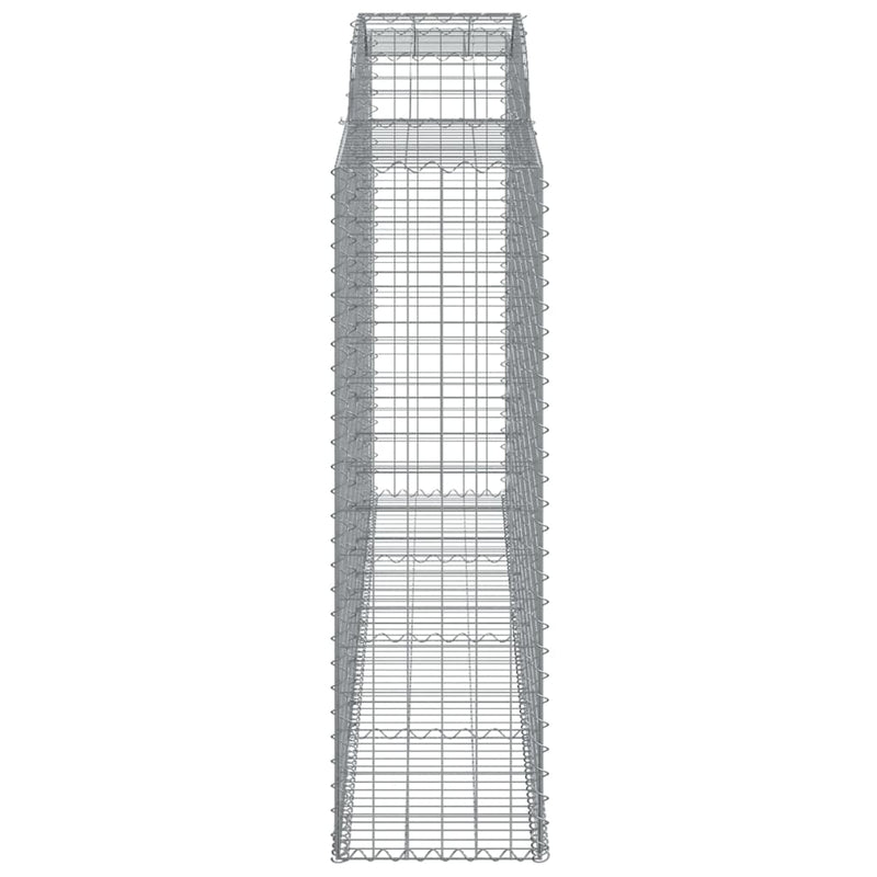 vidaXL 9 db íves horganyzott vas gabion kosár 300x50x160/180 cm
