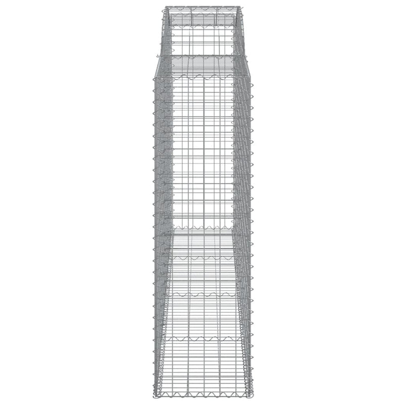 vidaXL 11 db íves horganyzott vas gabion kosár 300x50x160/180 cm