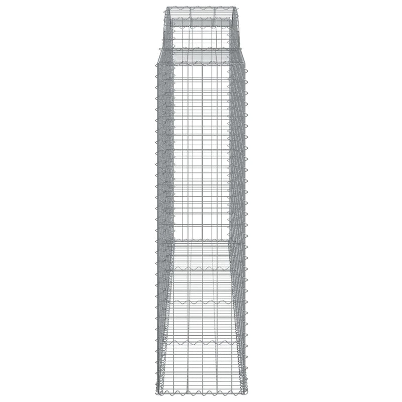 vidaXL 3 db íves horganyzott vas gabion kosár 300x50x180/200 cm
