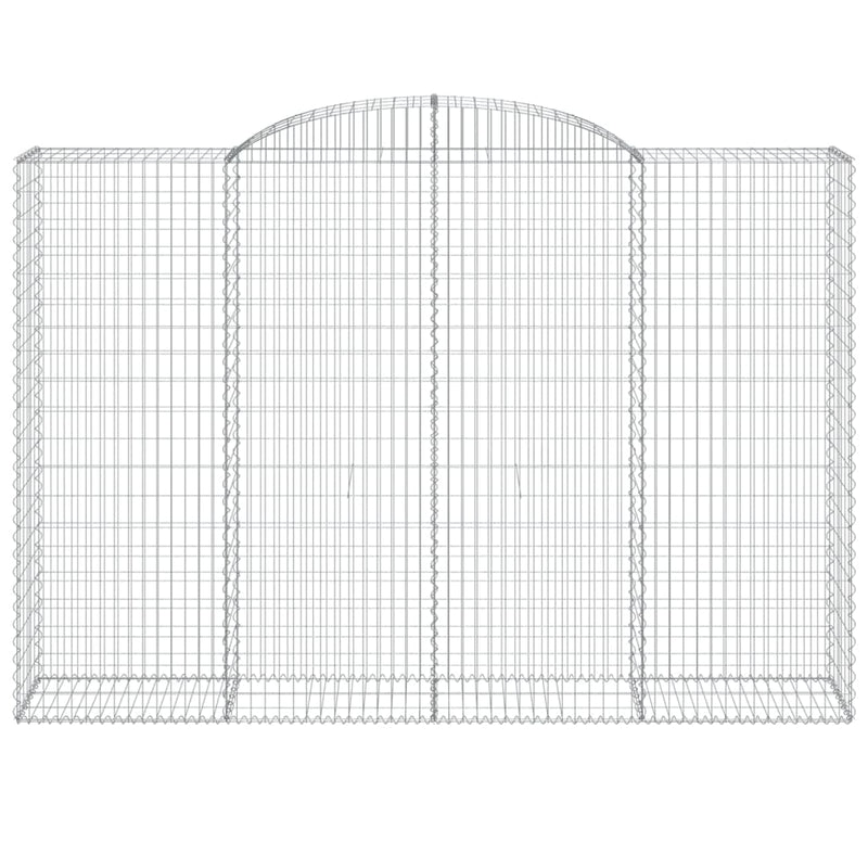vidaXL 3 db íves horganyzott vas gabion kosár 300x50x200/220 cm