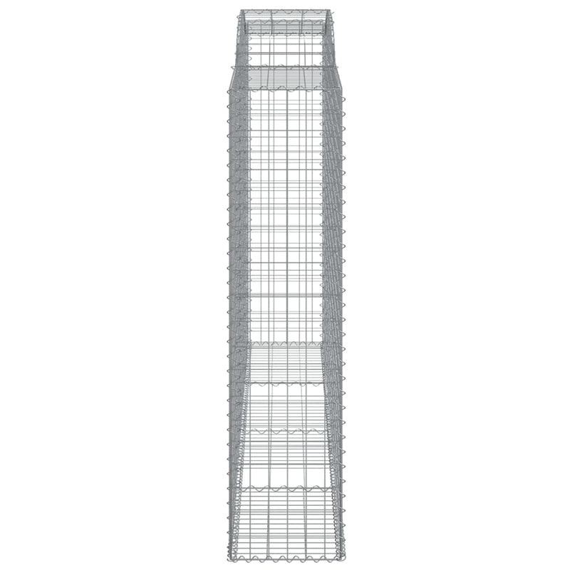 vidaXL 3 db íves horganyzott vas gabion kosár 300x50x200/220 cm