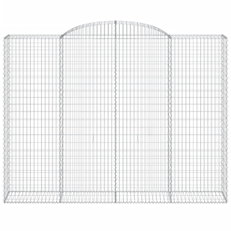 vidaXL 5 db íves horganyzott vas gabion kosár 300x50x220/240 cm