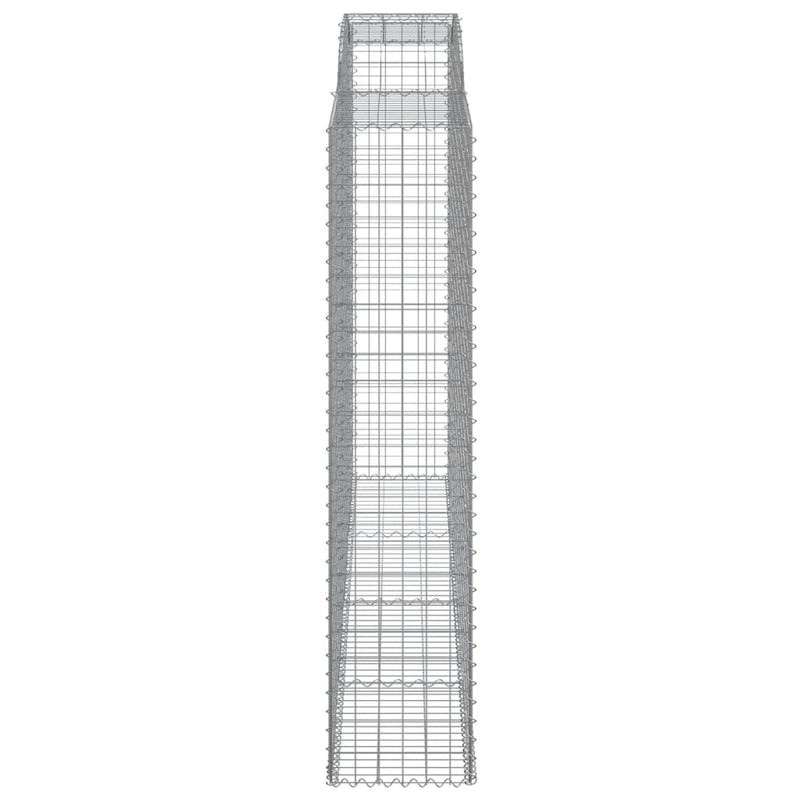 vidaXL 5 db íves horganyzott vas gabion kosár 300x50x220/240 cm