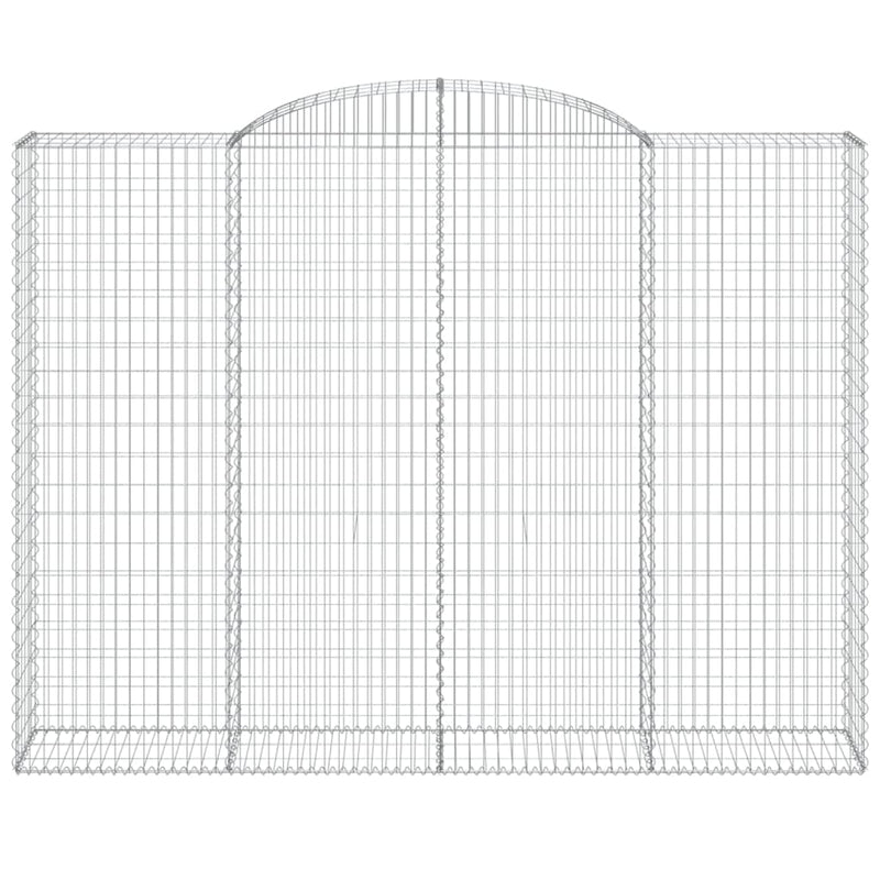 vidaXL 7 db íves horganyzott vas gabion kosár 300x50x220/240 cm