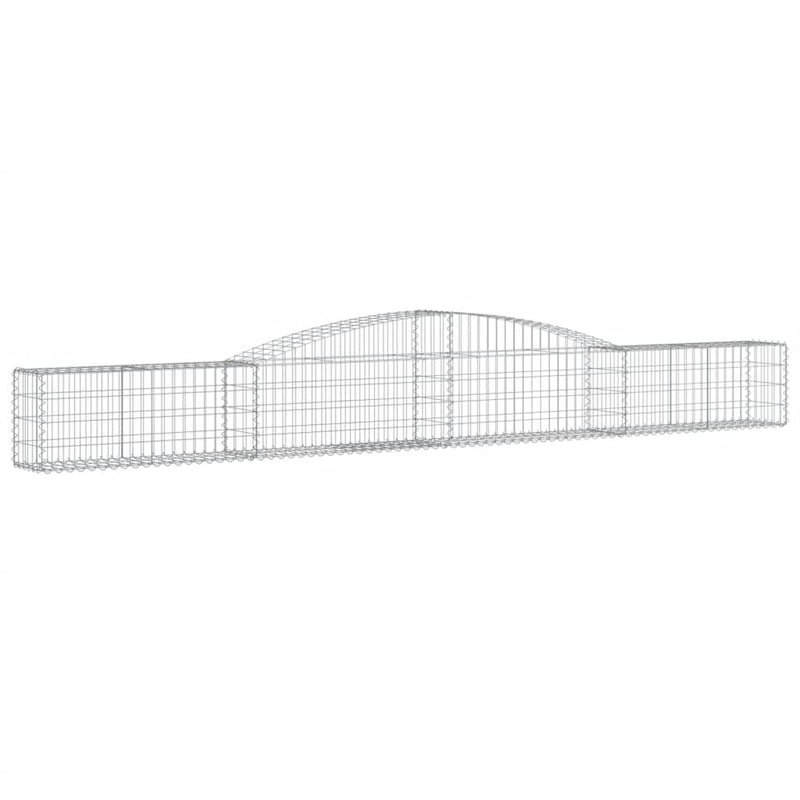 vidaXL 5 db íves horganyzott vas gabion kosár 400x30x40/60 cm