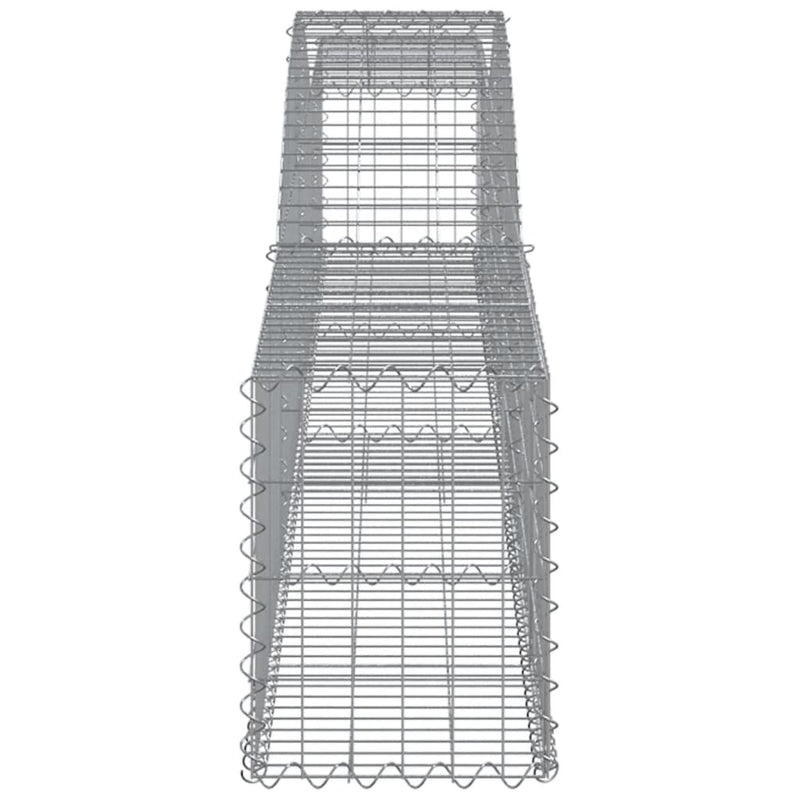 vidaXL 5 db íves horganyzott vas gabion kosár 400x30x40/60 cm