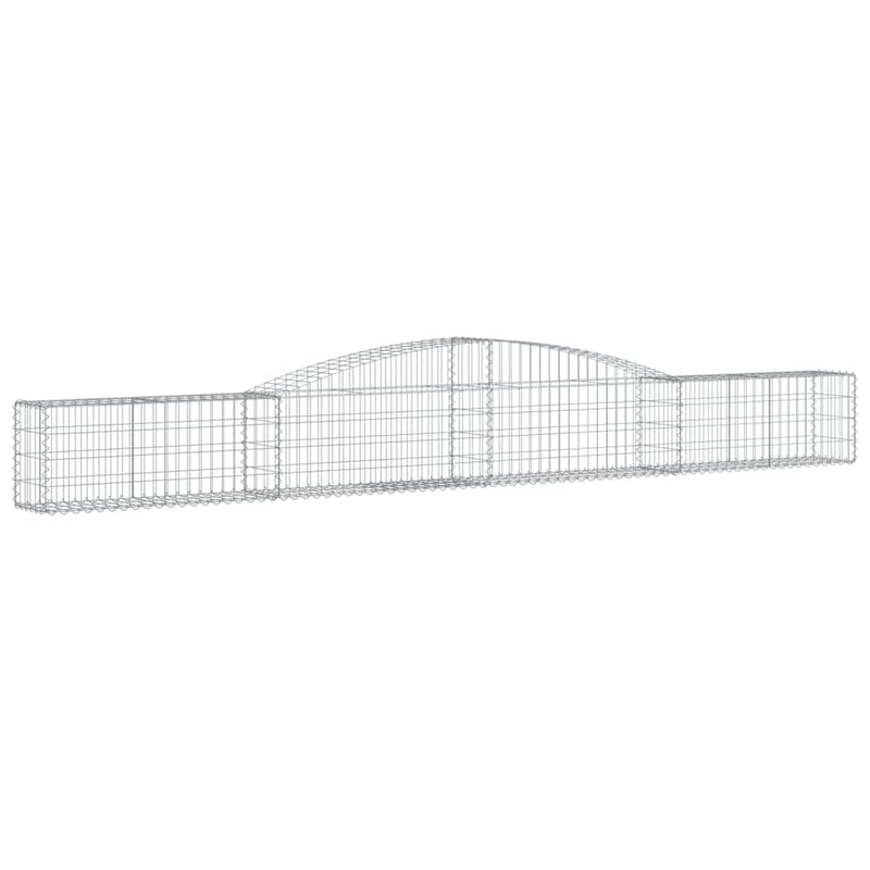 vidaXL 9 db íves horganyzott vas gabion kosár 400x30x40/60 cm