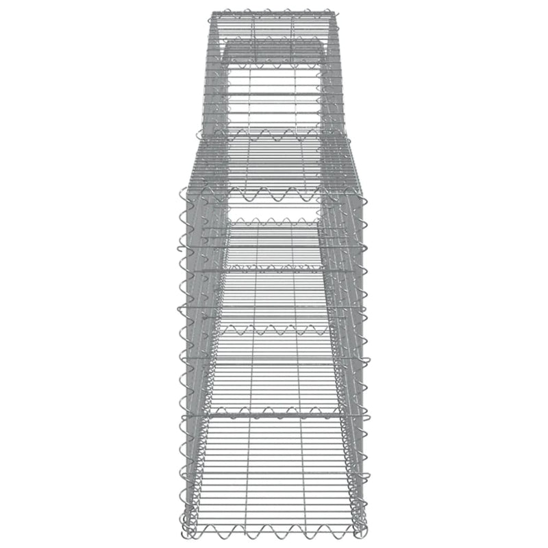 vidaXL 5 db íves horganyzott vas gabion kosár 400x30x60/80 cm