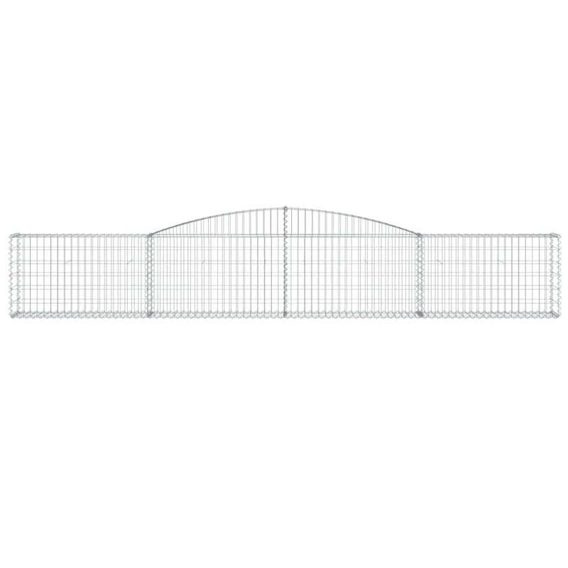 vidaXL 9 db íves horganyzott vas gabion kosár 400x30x60/80 cm