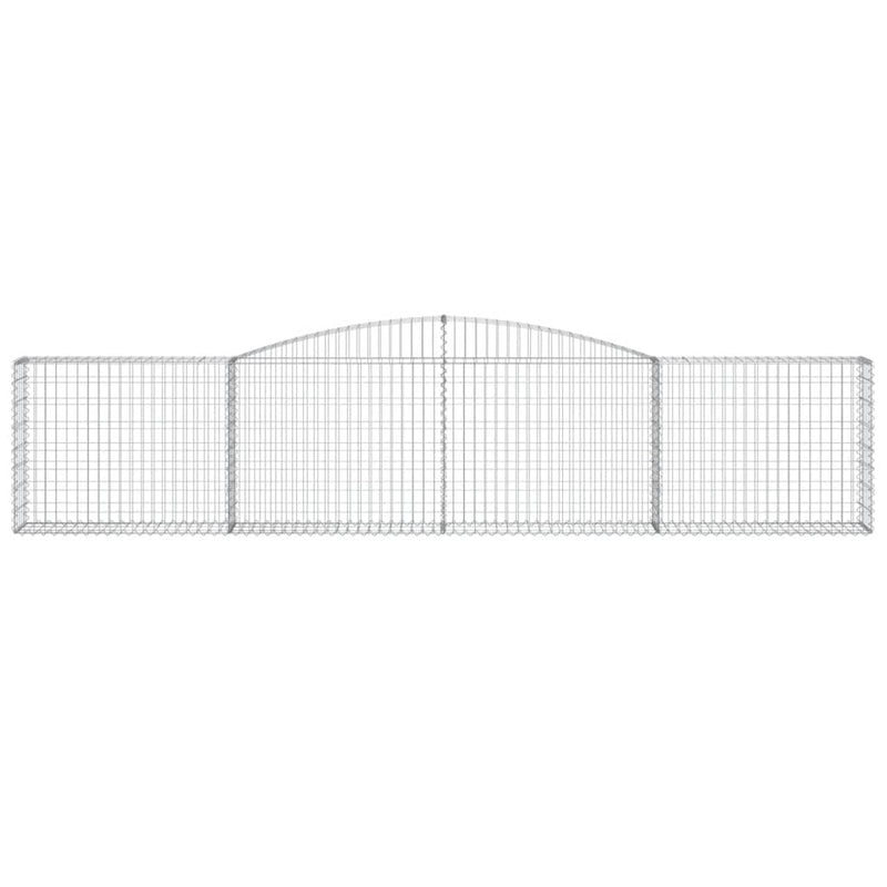 vidaXL 5 db íves horganyzott vas gabion kosár 400x30x80/100 cm