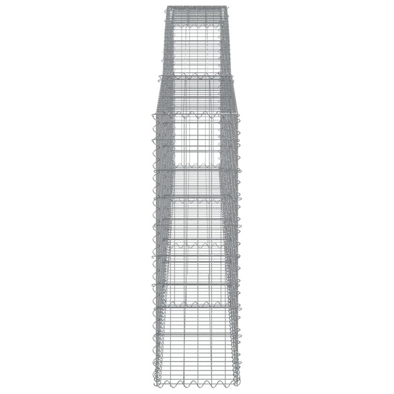 vidaXL 5 db íves horganyzott vas gabion kosár 400x30x100/120 cm