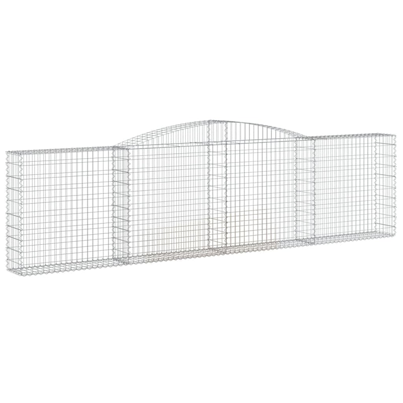 vidaXL 25 db íves horganyzott vas gabion kosár 400x30x100/120 cm