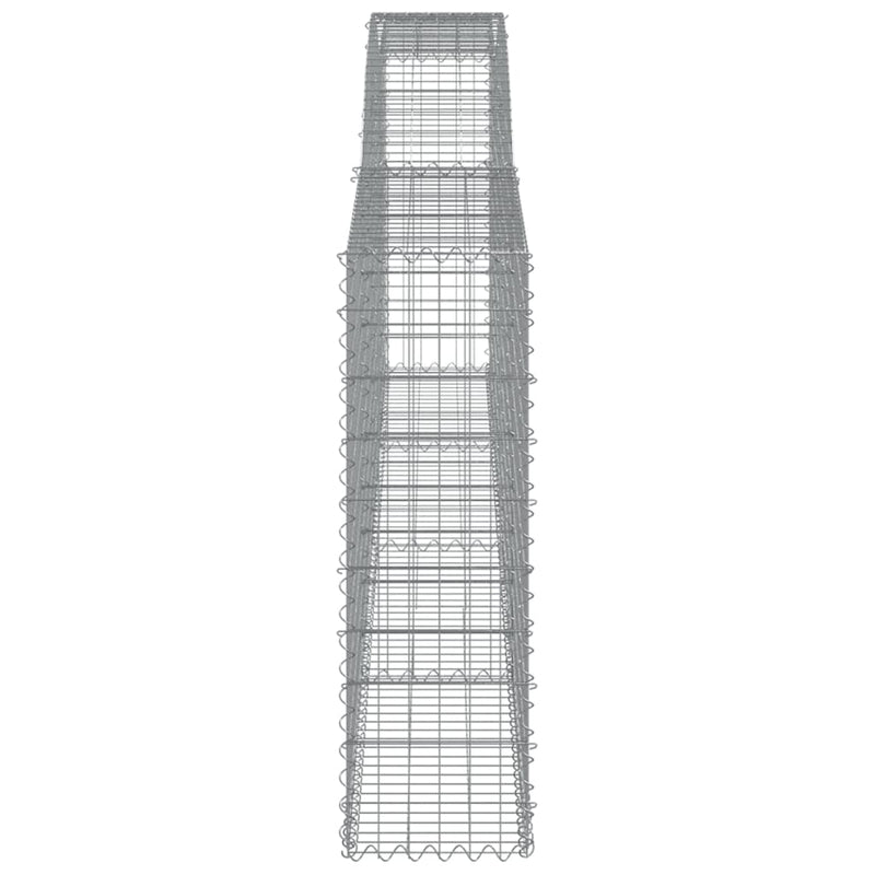 vidaXL 25 db íves horganyzott vas gabion kosár 400x30x100/120 cm
