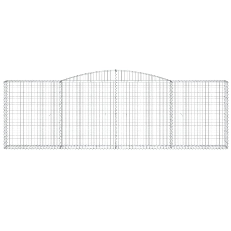 vidaXL 3 db íves horganyzott vas gabion kosár 400x30x120/140 cm
