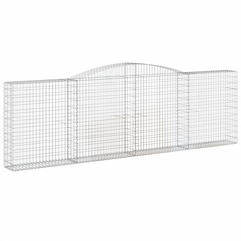 vidaXL 9 db íves horganyzott vas gabion kosár 400x30x120/140 cm