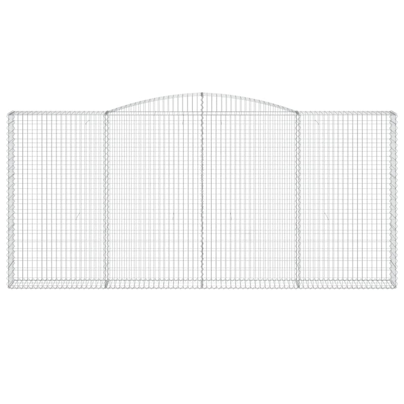 vidaXL 3 db íves horganyzott vas gabion kosár 200x30x180/200 cm