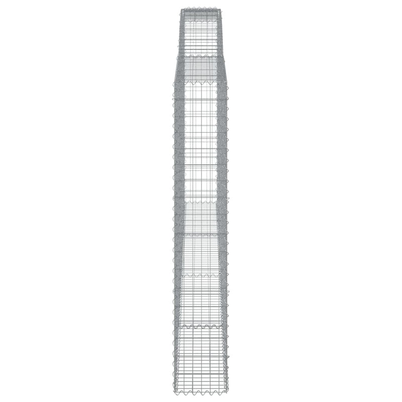 vidaXL 3 db íves horganyzott vas gabion kosár 200x30x180/200 cm