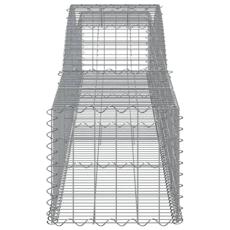 vidaXL 5 db íves horganyzott vas gabion kosár 400x50x40/60 cm