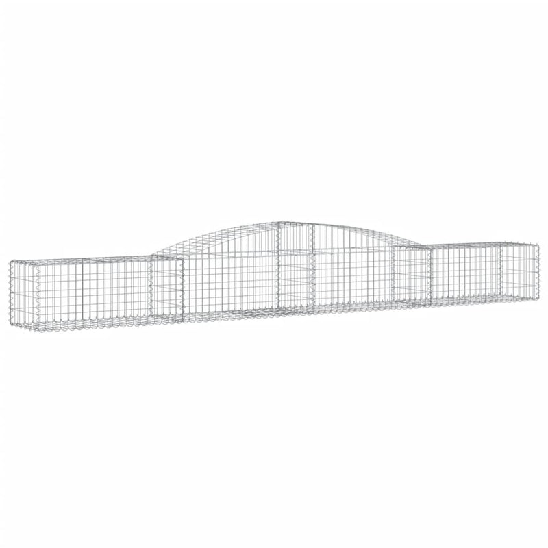 vidaXL 9 db íves horganyzott vas gabion kosár 400x50x40/60 cm