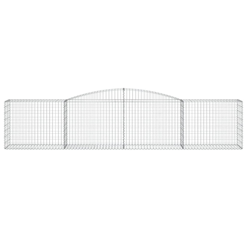 vidaXL 3 db íves horganyzott vas gabion kosár 400x50x80/100 cm