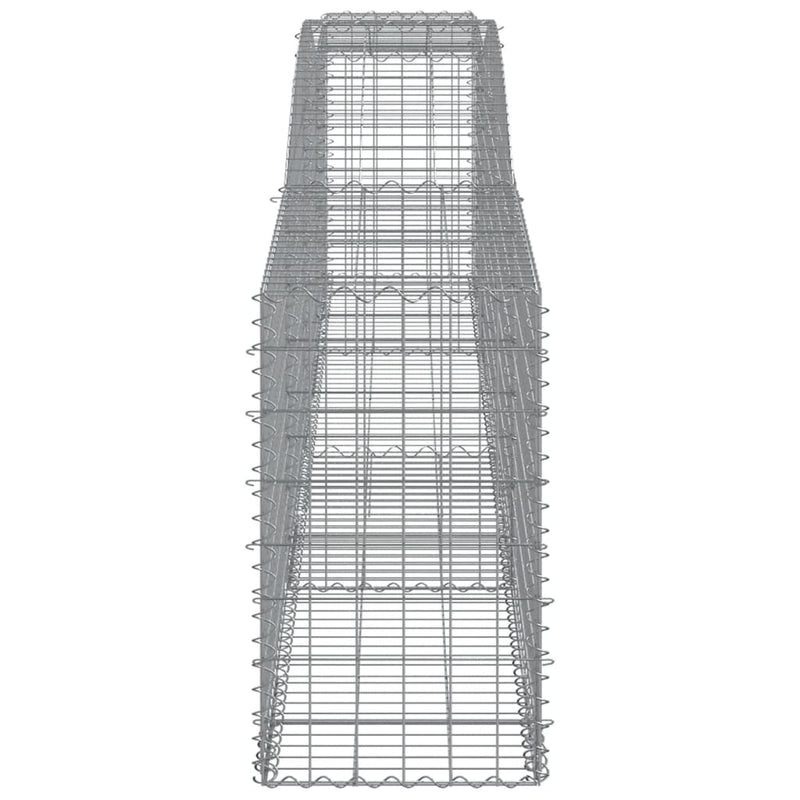 vidaXL 3 db íves horganyzott vas gabion kosár 400x50x80/100 cm