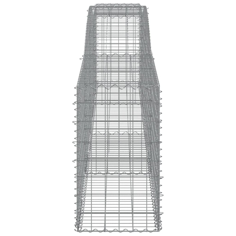 vidaXL 5 db íves horganyzott vas gabion kosár 400x50x80/100 cm