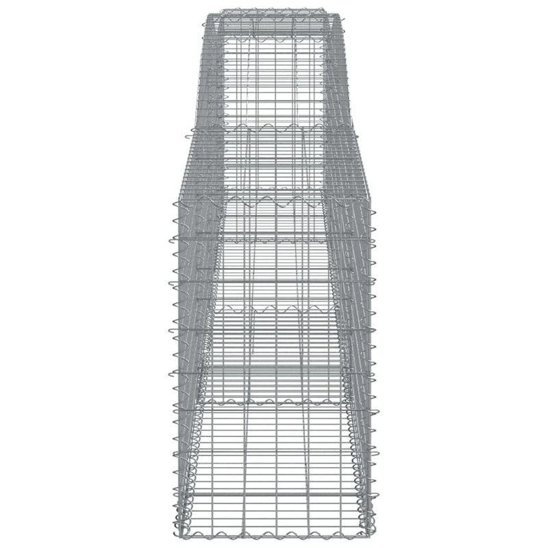 vidaXL 15 db íves horganyzott vas gabion kosár 400x50x80/100 cm
