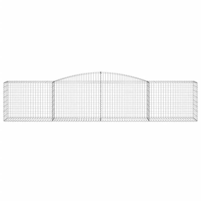 vidaXL 25 db íves horganyzott vas gabion kosár 400x50x80/100 cm